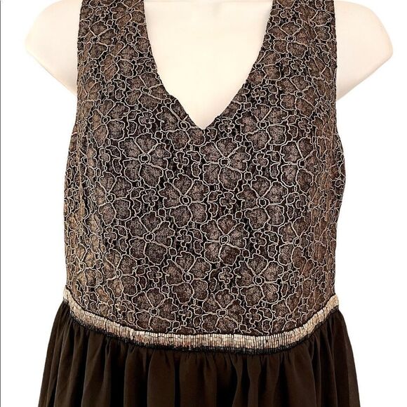 Luna NWT black sleeveless metallic dress - Picture 3 of 13